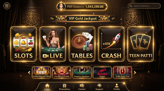 Main screen of crazy777 casino page for PK players